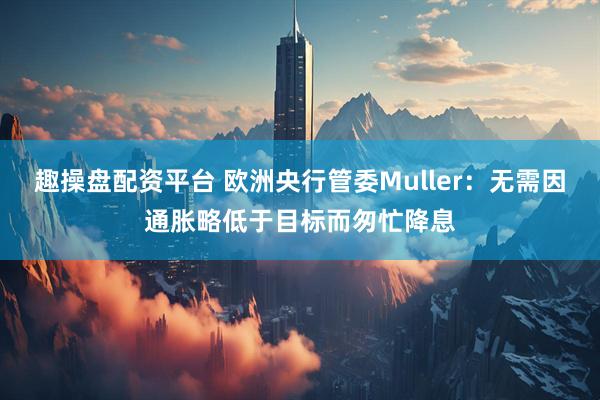趣操盘配资平台 欧洲央行管委Muller：无需因通胀略低于目标而匆忙降息